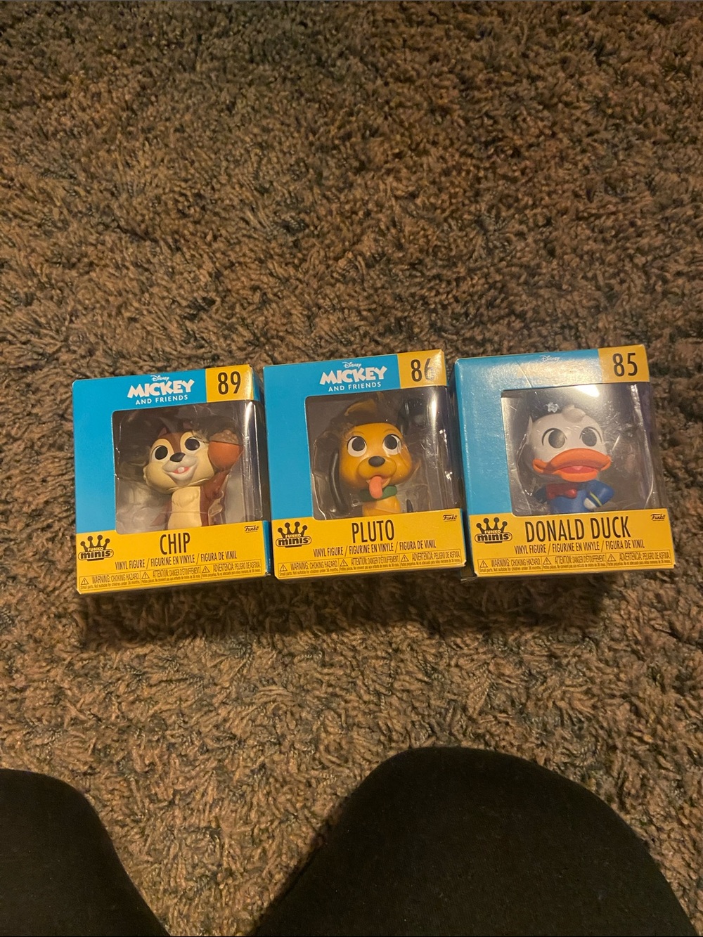 Disney Mickey and Friends Vinyl Figure - Chip, Pluto & Donald Duck (Blue/Yellow)
